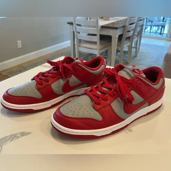 Nike UNLV Dunk Low Retro Sneakers Grey / White / Red  Men’s 11.5 - Picture 5 of 16